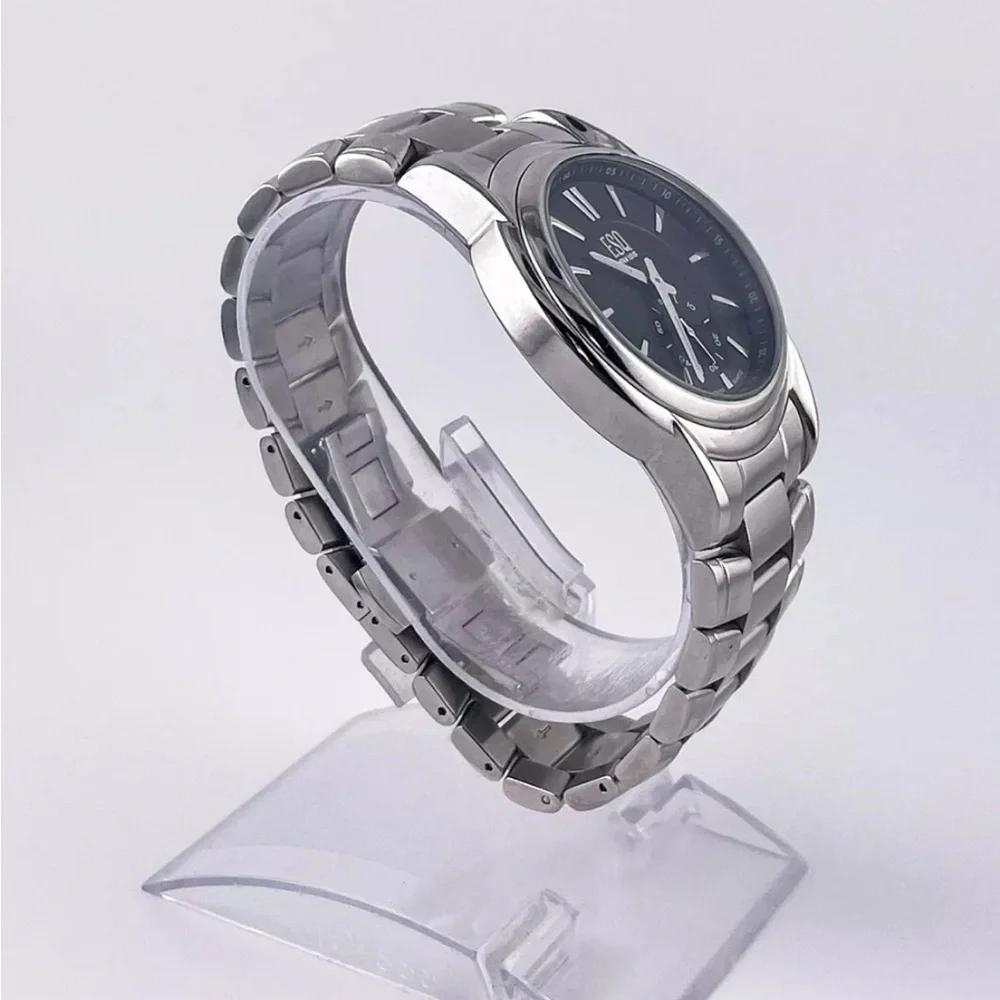ESQ Movado Excel Black / Stainless Steel ES.01.1.14.5540 #113 new battery